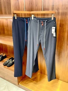 kkkiton Pantalón Casual Hombre Cintura Elástica Cordón Pierna Recta - Imagen 1 de 24