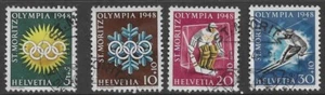 1948 Svizzera 5° Giochi Olimpici Invernali SG 481-484 Usato in ottime condizioni - Foto 1 di 1