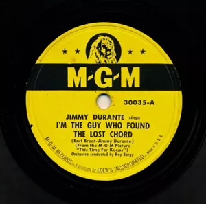 JIMMY DURANTE on 1947 MGM 30035 - I'm the Guy Who Found the Lost Chord - Picture 1 of 1