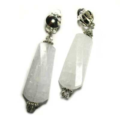 Ohrclips Clips weiß lang - Bild 1 von 4