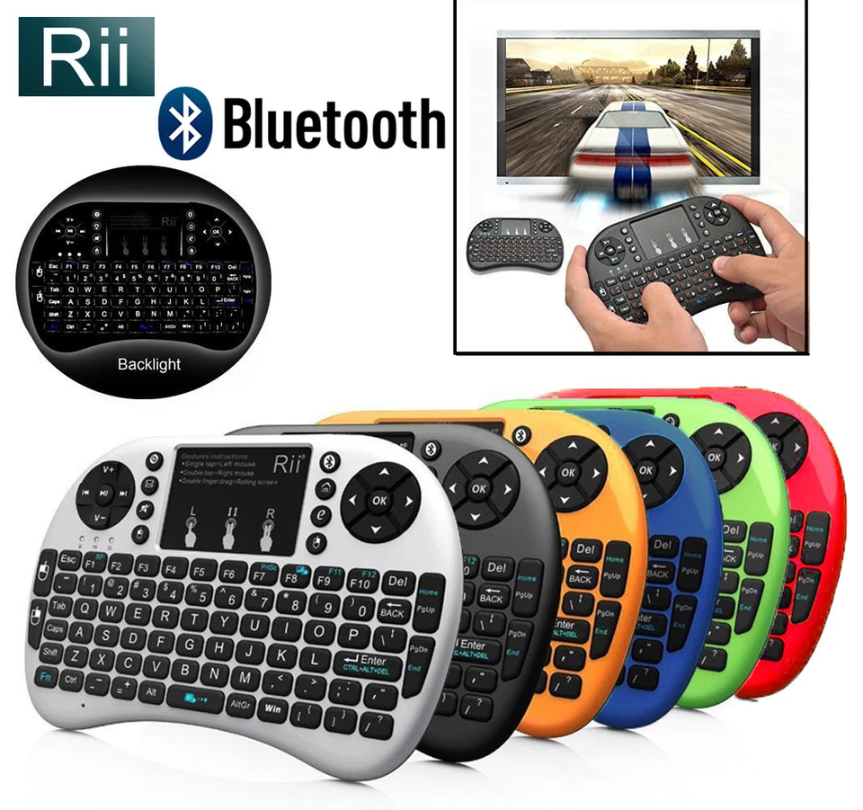 Rii i8+ Bluetooth Mini Keyboard Backlit Touchpad PC/Mac/Android FREE SHIPPING US - Image 1 of 4