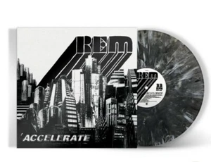 REM VINYL ACCELERATE LIMITED EDITION REMHQ EXCLUSIVE SKY BLACK MARBLE COLOUR LP  - Picture 1 of 4