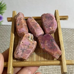 5pc Natural Rough Red Corundum Stones and Minerals Reiki Ruby Raw Gemstone 78g - Picture 1 of 10