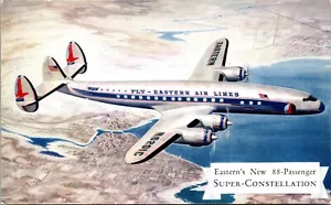 Vintage Postcard Eastern Air Lines Super-Constellation Aircraft in Flight - Picture 1 of 2