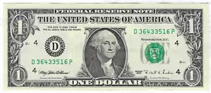 Nice Clean Series 1995 bill from D-P block, very hard to find! D36433516P - Picture 1 of 1