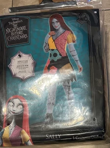 Sally Nightmare Before Christmas Disney 5 Pc Costume NEW Womens L XL Dress Wig - Picture 1 of 3