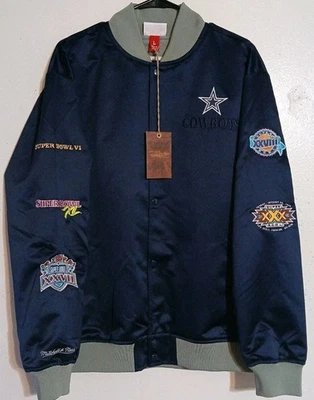 Chaqueta Mitchell & Ness Vintage Dallas Cowboys Super Bowl History Talla Grande Foto 1 de 4