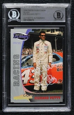 BAS 2009 Press Pass Fusion Onyx /99 Richard Petty #76 BGS Authentic Auto HOF - Image 1 of 2