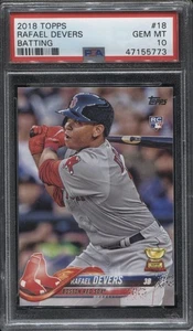 2018 Topps Rafael Devers #18 Batting PSA 10 RC - Picture 1 of 1