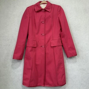Abrigo Banana Republic vintage para mujer pequeño rosa forrado con botones delantero años 00 - Imagen 1 de 10