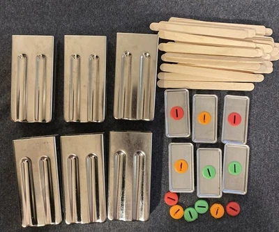 Juego de 6 moldes y tapas de acero inoxidable para paletas de metal SIN SOPORTE piezas adicionales Foto 1 de 4