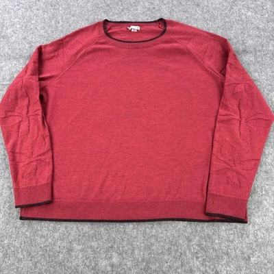 Smartwool Sweater Womens XL Red Crewneck Wool Blend Knit Outdoor Casual Pullover - Image 1 of 4