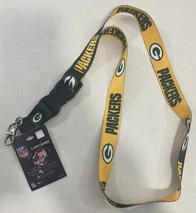 New Green Bay Packers NFL Clip Attachment Keychain Lanyard - Picture 1 of 5