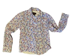 Cowgirl Legend Western Shirt Woman’s size S Red White Blue Paisley Pearl Snaps - Picture 1 of 7