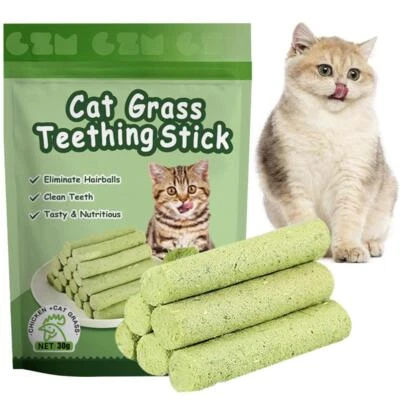 Pet Cat Grass Stick Cat Grass Stick Hair Removal Ball Hair Removal Mild O9J7 - Image 1 of 4