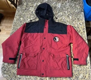 Vintage FSU Florida State Champion Jacket XL Puffer Heavy Fleece Lined 90s Logo - Picture 1 of 24