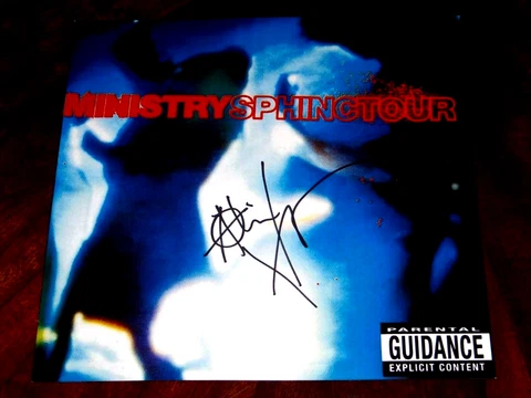 AL JOURGENSEN MINISTRY SIGNED SPHINCTOUR 12X12 ALBUM COVER PHOTO!!! Cover