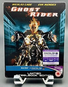 Ghost Rider Blu-ray Steelbook - Debossed UK Import RARE Marvel OOP New/Sealed
