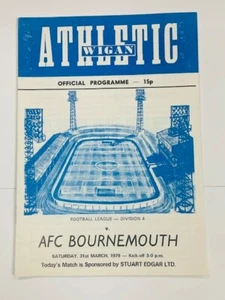 Wigan Athletic V Bournemouth 1978/79 31-03-1979 División 4 - Imagen 1 de 1