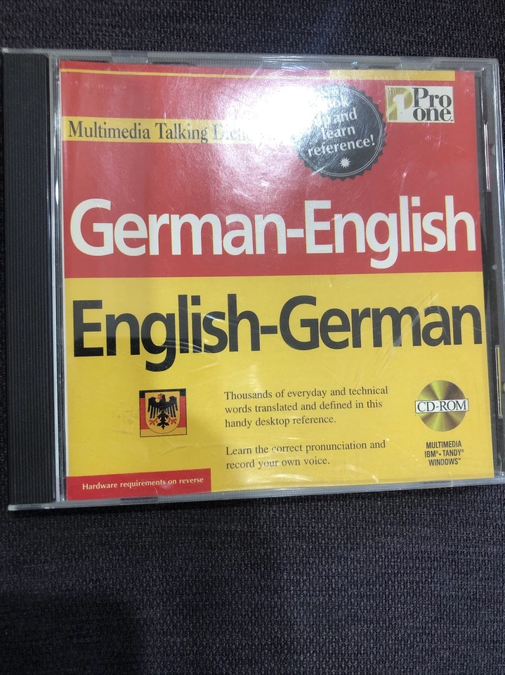 Multimedia Talking Dictionary German English Cd Rom by Pro One - Image 1 of 4
