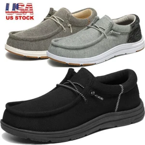 Men Casual Loafers Shoes Arch Support Lightweight Mesh Slip-on Shoes - Picture 1 of 20