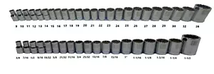NUOVO Craftsman 43 pz 1/2" unità SAE e metrica 12pt EZ leggere set presa bassa - Foto 1 di 2