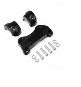 Harley Gloss Black Handlebar Risers 1-1/4" 15-UP FLTRX/17-UP FLHRXS New - Picture 1 of 3