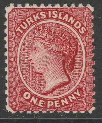 Turks & Caicos Is MINT QV 1887-89 1d crimson-lake p12 sg58 - Image 1 of 2
