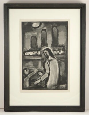 Georges Rouault 插图 André Suarés Passion 由 G. Aubert 1939 雕刻 — 第 1/4 张图片