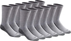 Dickies Men's Dri-Tech Moisture Control Shoe Size: 12-15, Grey (12 Pairs)