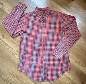 Vintage Norman Oxford Plaid Shirt Good Ol Boy USA Made Double Pockets - Picture 1 of 9