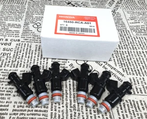 6X Genuine FUEL INJECTORS OEM 16450-RCA-A01 FOR Honda ACURA MDX TL Accord Pilot - Picture 1 of 3