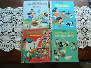 Lot of 4 Walt Disney Little Golden Books Mickey, Minnie Mouse and Donald Duck EU - Picture 1 of 8