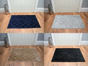 Soft Non Slip Kitchen Door Mat Washable Hallway Runner Rug Large Small Trellis - Picture 1 of 13