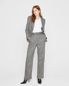 Nuevo con etiquetas $199 Club Monaco Cinturón Espina de Arenque Mezcla de Lana Pierna Ancha 12 - Imagen 1 de 7