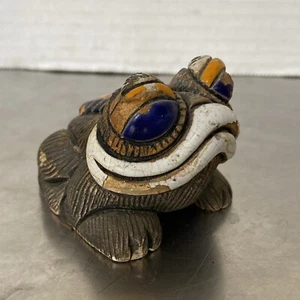 Vintage Artesania Rinconada Uruguay Art Pottery Frog Toad Figurine - Picture 1 of 9