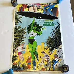 Póster SHE-HULK, 22" X 34" c. 1984, Marvel Comics She Hulk, nuevo stock antiguo - Imagen 1 de 4