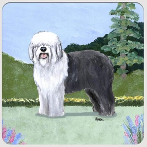 Old English Sheepdog Untersetzer - 4er Set - Bild 1 von 1