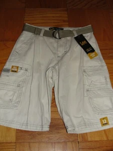 Boys Lee Wyoming Belted Khaki Cargo Shorts-Sure2Fit- Rock Salt - Size 12R-NWT - Picture 1 of 4