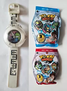 Yokai Watch White Yo-kai Medals Medallions Sound US English Ver & Medal 2 Pack - Picture 1 of 7