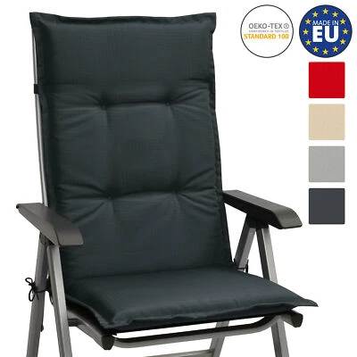 BEAUTISSU Hochlehner Auflagen Sitzkissen Polster Auflage Kissen Gartenstuhl Stuhlauflage