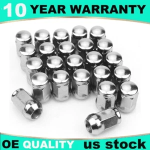 Chrome Lug Nuts M14x1.5 For Dodge Durango Buick Regal Chevy Silverado Equinox - Picture 1 of 6