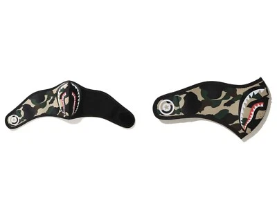 A Bathing Ape Bape 1st Camo Shark Face Mask Yellow/Black OSFM - Image 1 of 3