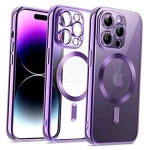 Soft Clear Case for iPhone 14 Pro 6.1-Inch, Camera Lens Full Purple - Picture 1 of 7