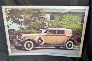 Manteles individuales vintage Whirley 1932 Lincoln serie de autos antiguos sin derechos de autor - Imagen 1 de 3