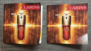 DOS TARJETAS DE MUESTRA DE TRATAMIENTO DE SUERO DOBLE CLARINS - Imagen 1 de 2