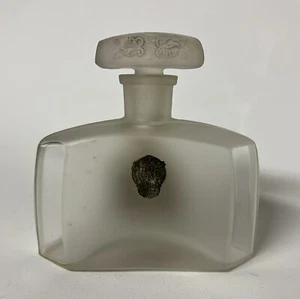 1910’s Richard Hudnut Three Flowers 8 oz Parfum Flakon Frosted Glass - Bild 1 von 9