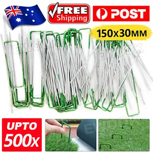 Primeturf Synthetic Artificial Grass Pins Fake Lawn Turf Weed Mat U Pegs Weedmat - Picture 1 of 14