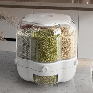 Reis Spender Container Müsli Box Lebensmittel Getreide Lagerung Taste push Küche - Bild 1 von 8
