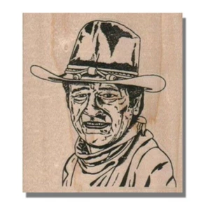 Mounted Rubber Stamp, Cowboy, John Wayne, Western, Movie, Man, Person, True Grit - Picture 1 of 2